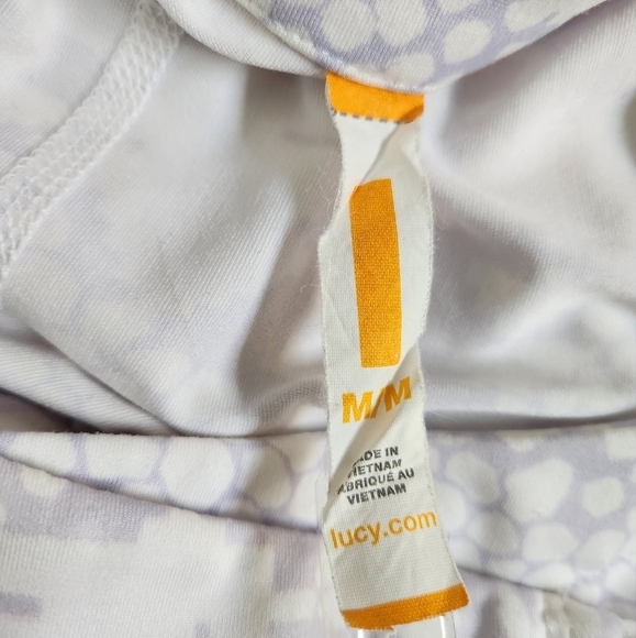 LUCY White Violet Jacket M Asymmetrical Moto Style Activewear Leopard Print - Picture 3 of 14